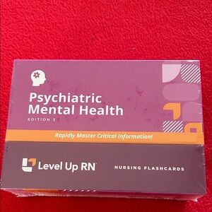 NWOT Level Up RN Psychiatric Mental Health Flashcards - Purple and Orange